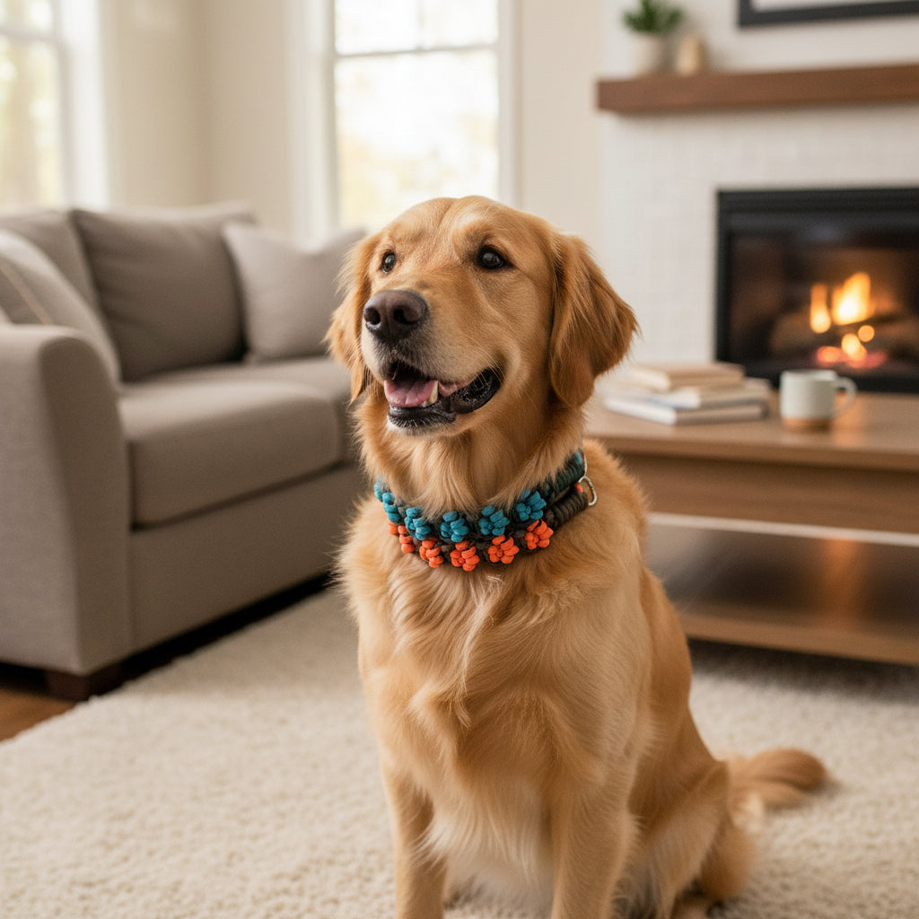 Handmade Paw Paracord Dog Collar