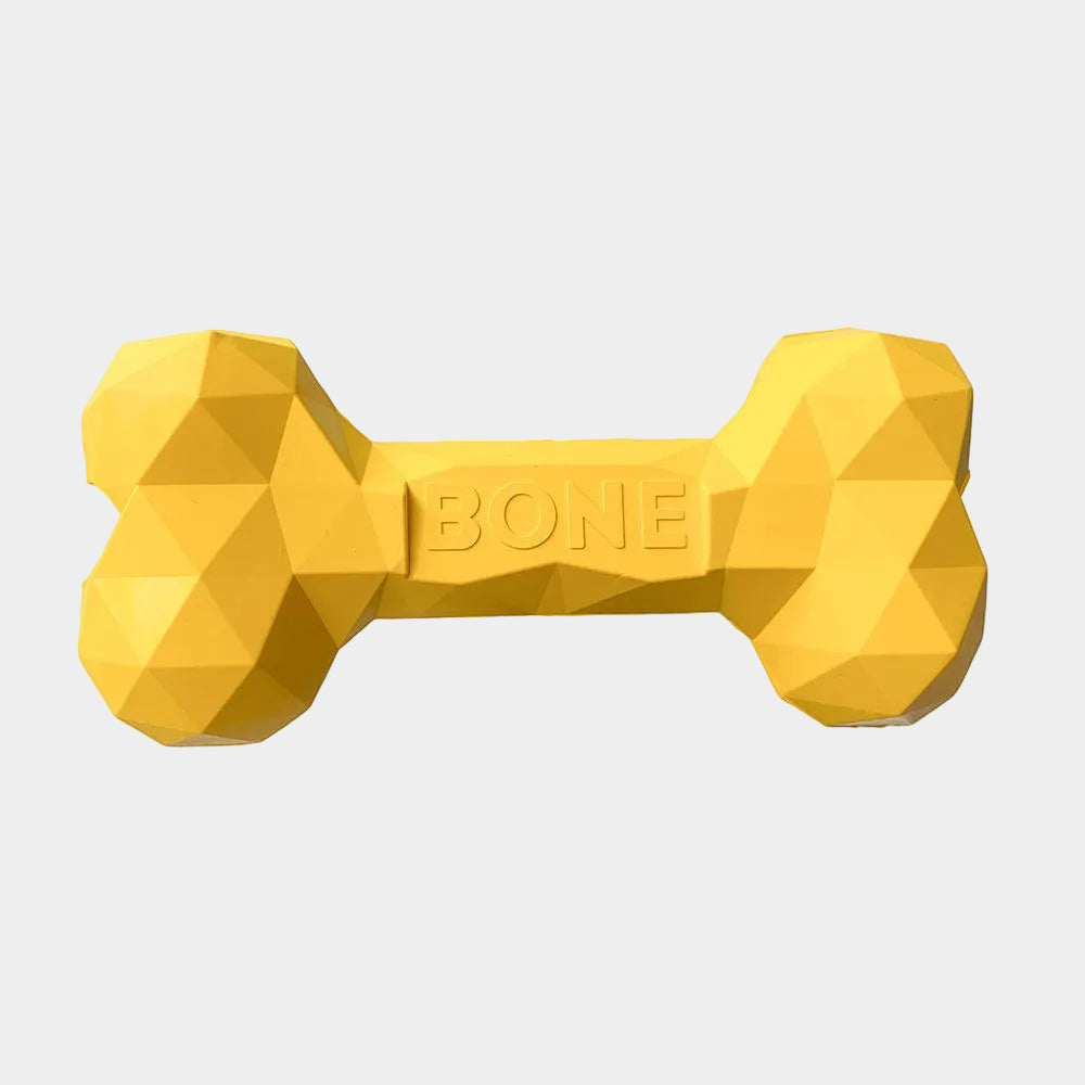 Durable Rubber Bone Dog Toy for Aggressive Chewers, Interactive Teething Chew Toy for Small Medium Breeds
