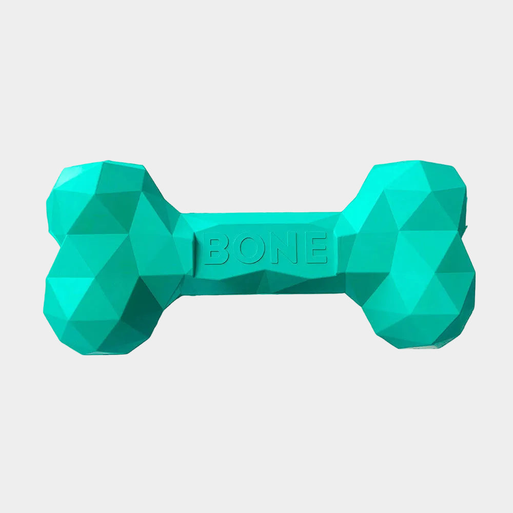Durable Rubber Bone Dog Toy for Aggressive Chewers, Interactive Teething Chew Toy for Small Medium Breeds