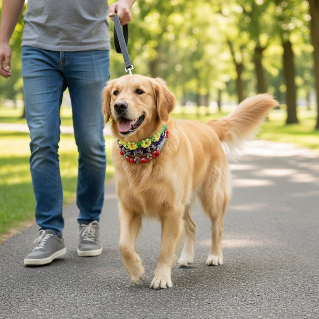Paracord Colorful Handmade Dog Collar With Chain