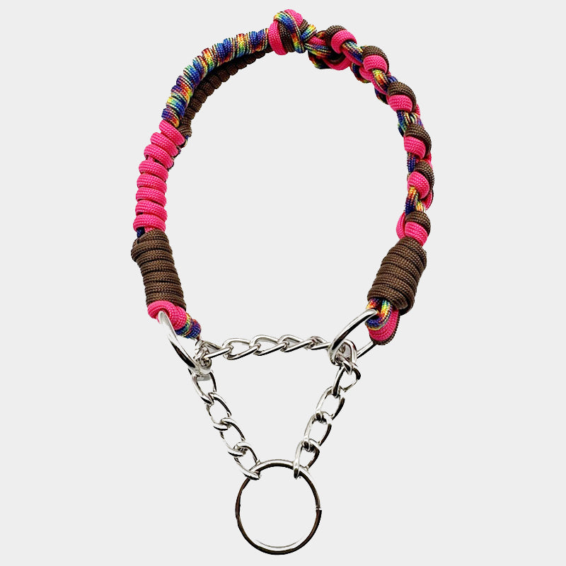 Paracord Handmade Chain Dog Collar